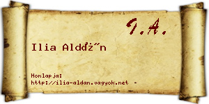 Ilia Aldán névjegykártya